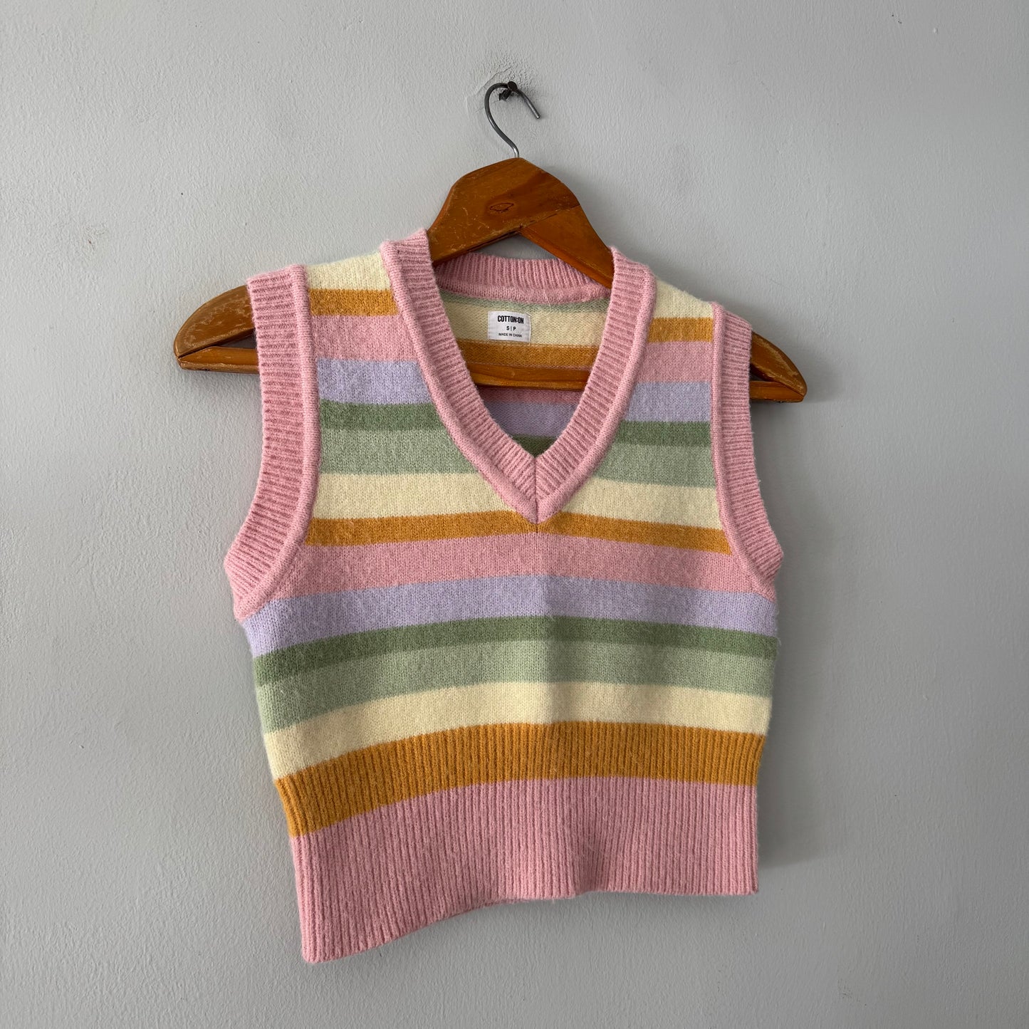 Striped Cropped Knit (size S)