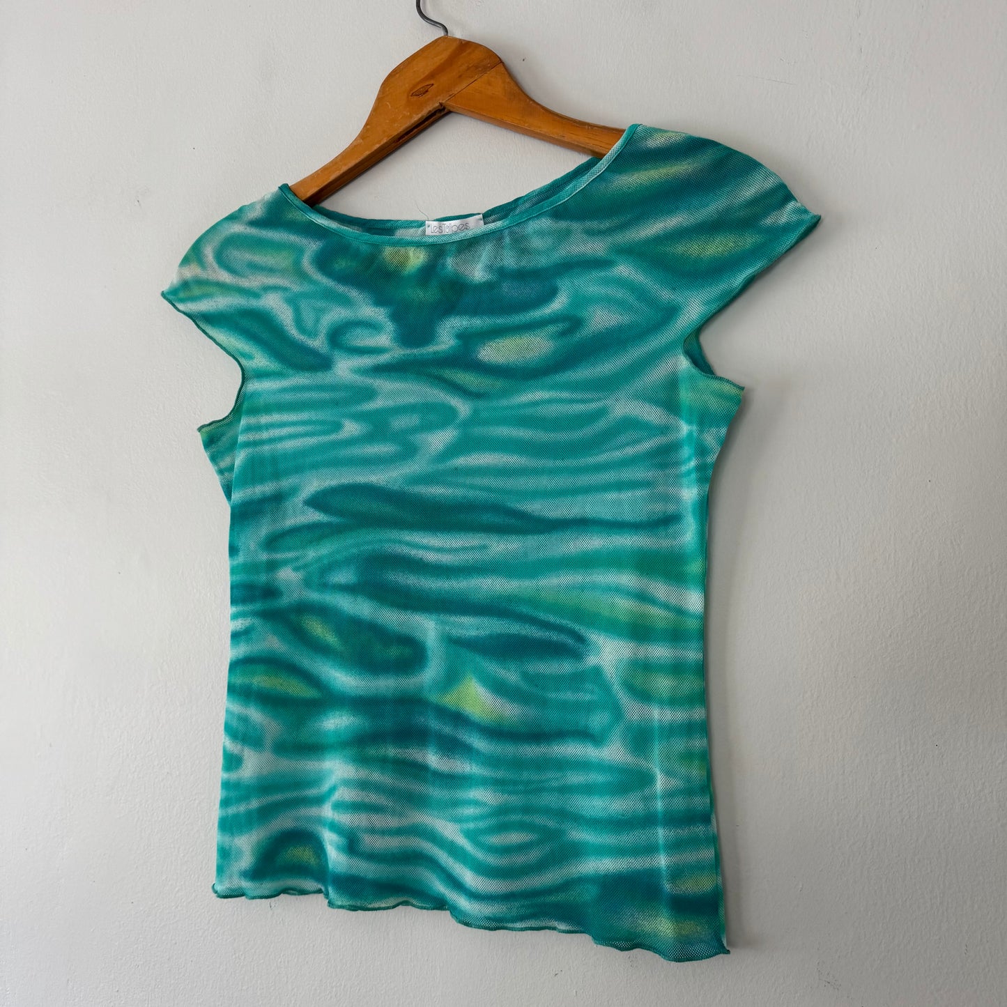 Vintage Les Tulipes Mesh Top (size S)