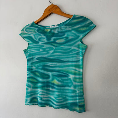 Vintage Les Tulipes Mesh Top (size S)