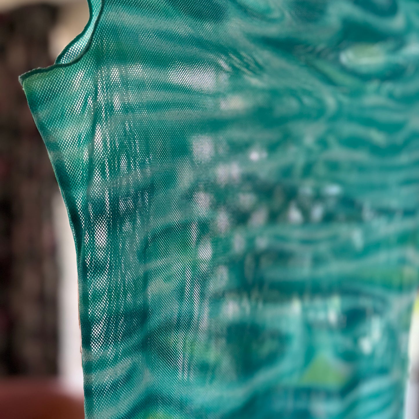 Vintage Les Tulipes Mesh Top (size S)