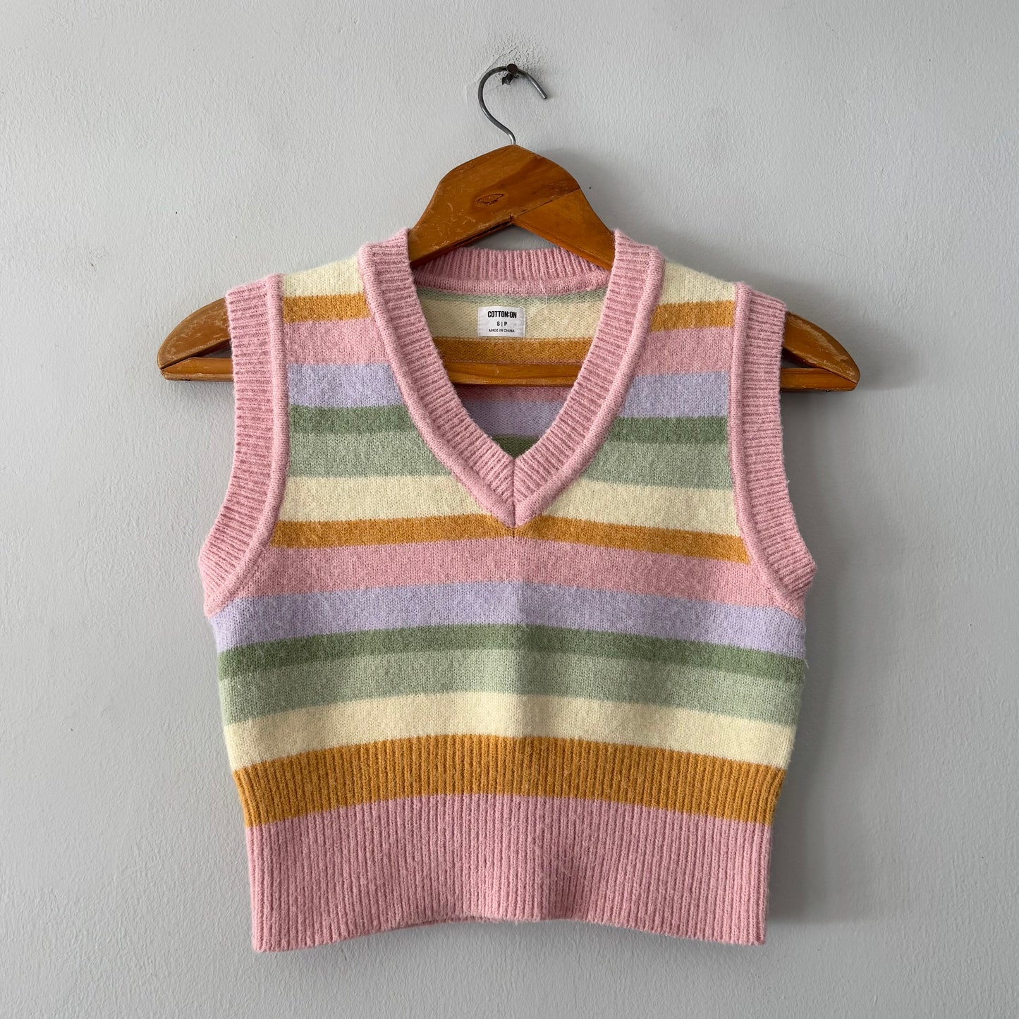 Striped Cropped Knit (size S)