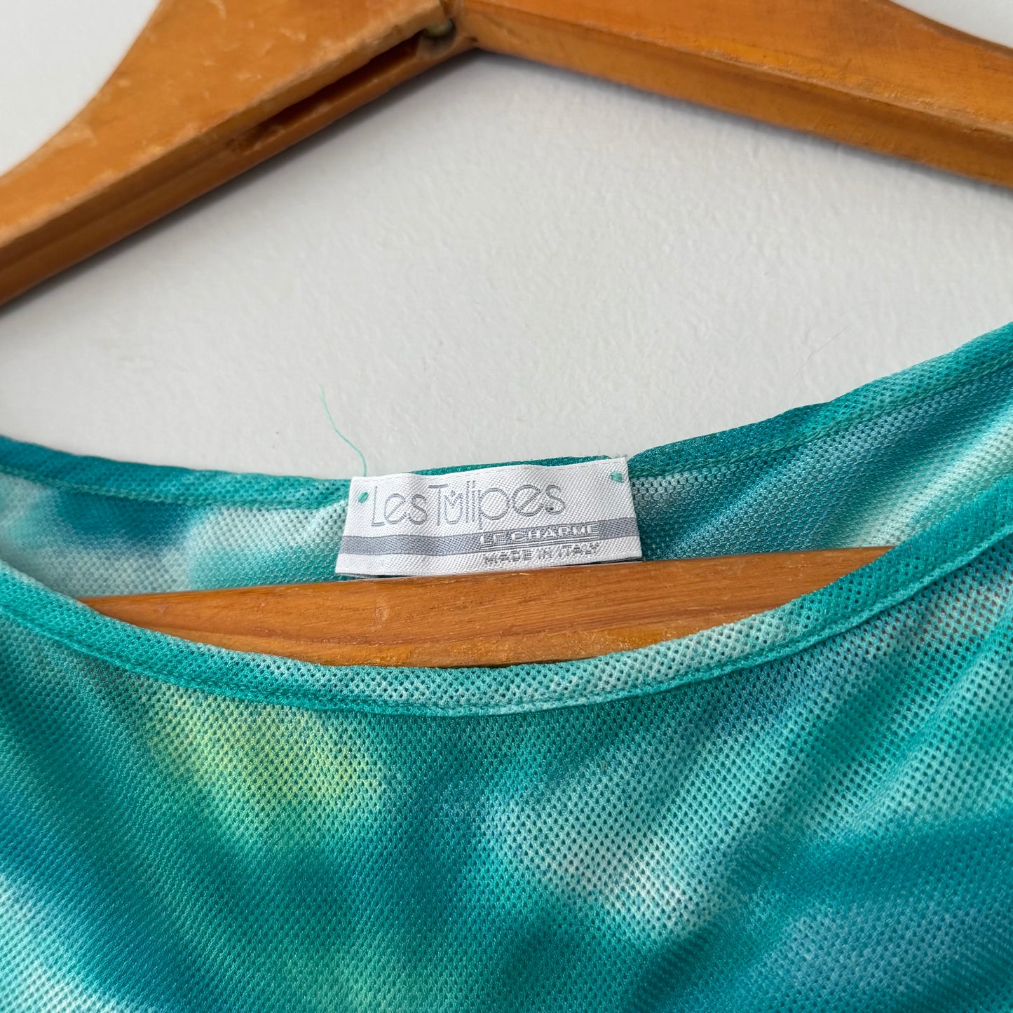 Vintage Les Tulipes Mesh Top (size S)