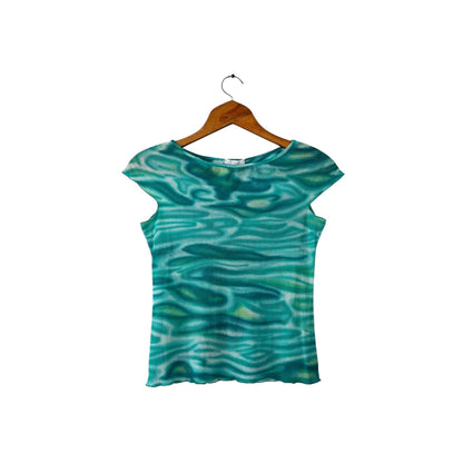 Vintage Les Tulipes Mesh Top (size S)