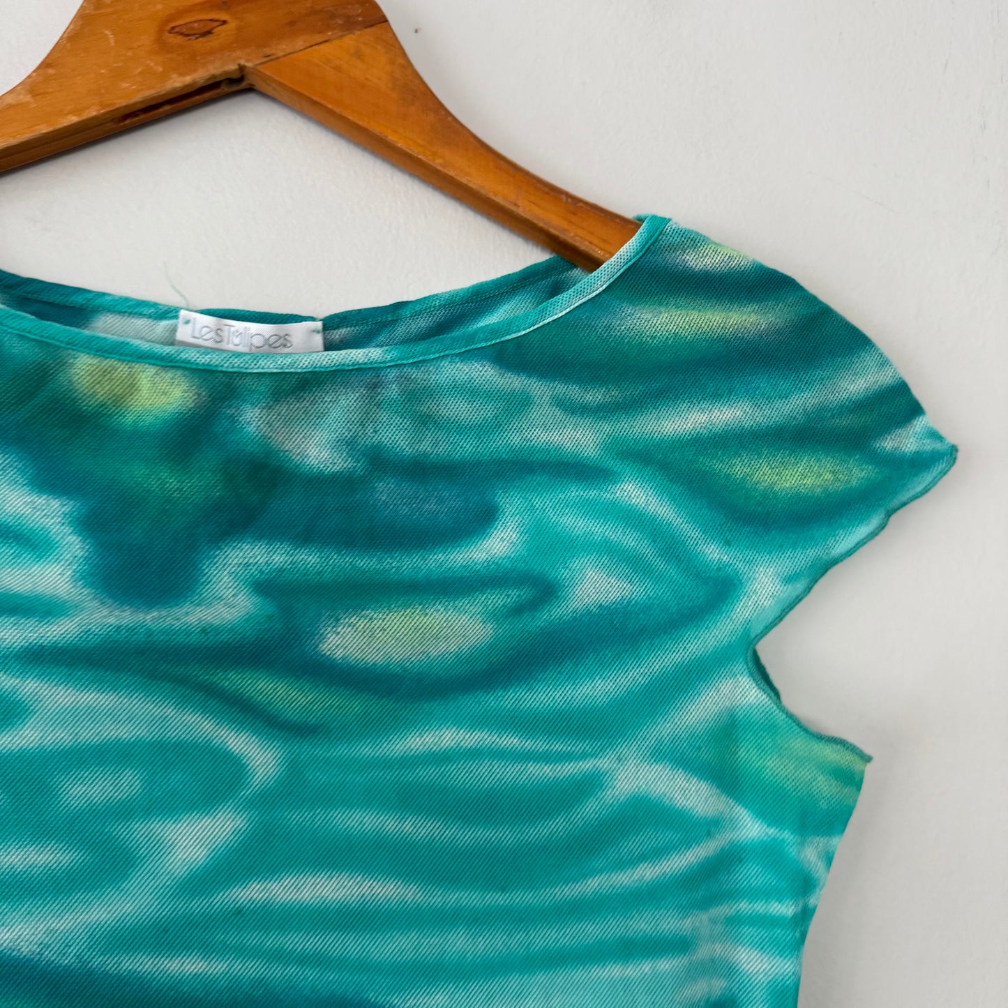 Vintage Les Tulipes Mesh Top (size S)