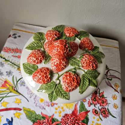 Majolica-inspired Large Lidded Bowl